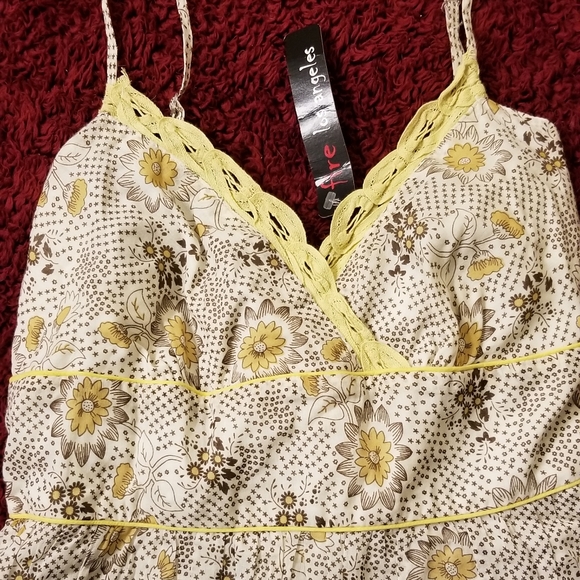 Fire Los Angeles Boho Spaghetti Strap Dress New with Tag - Picture 2 of 16